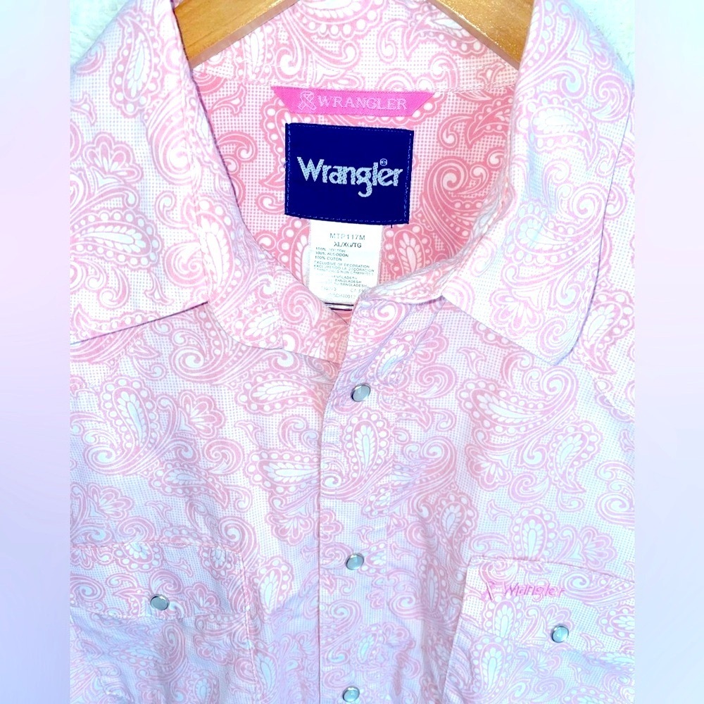 Wrangler long sleeve paisley top size XL - Picture 3 of 5
